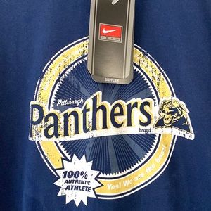 NIKE NWT Navy Blue Pittsburgh Panthers Tee, Size XL.